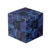ギークアウトおたくPCB青色電子回路基板 フォトキューブ (裏面アングル)