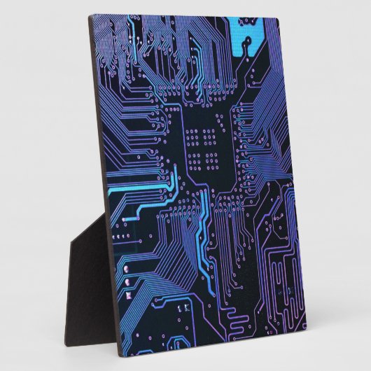 ギークアウトおたくPCB青色電子回路基板 フォトプラーク (側面)