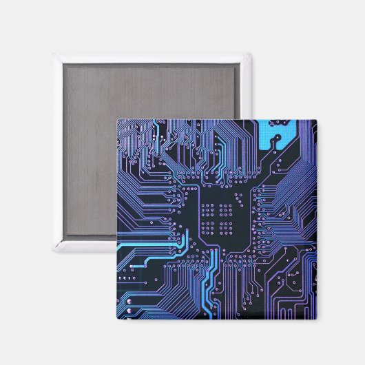 ギークアウトおたくPCB青色電子回路基板 マグネット (正面/裏面)