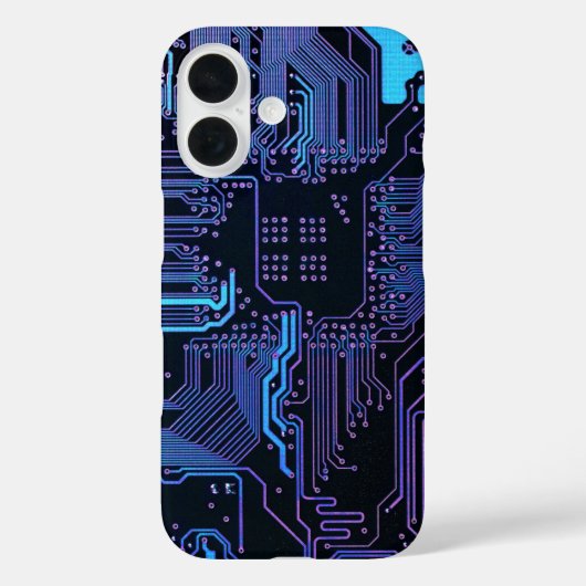 ギークアウトおたくPCB青色電子回路基板 Case-Mate iPhoneケース (裏面)