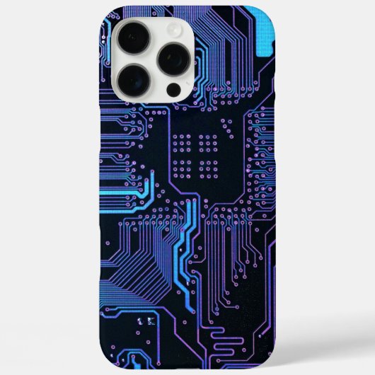 ギークアウトおたくPCB青色電子回路基板 Case-Mate iPhoneケース (裏面)