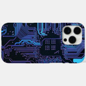ギークアウトおたくPCB青色電子回路基板 Case-Mate iPhoneケース (裏面 (横))