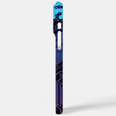 ギークアウトおたくPCB青色電子回路基板 Case-Mate iPhoneケース (裏面 / 左)