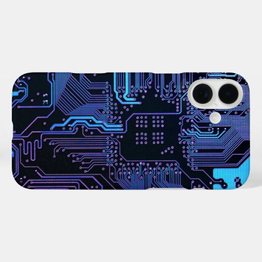 ギークアウトおたくPCB青色電子回路基板 Case-Mate iPhoneケース (裏面 (横))