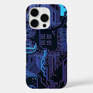 ギークアウトおたくPCB青色電子回路基板 iPhone 16 PROケース