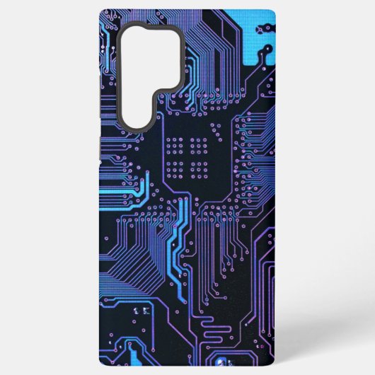 ギークアウトおたくPCB青色電子回路基板 SAMSUNG GALAXYケース (裏面)