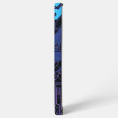 ギークアウトおたくPCB青色電子回路基板 SAMSUNG GALAXYケース (左側面)