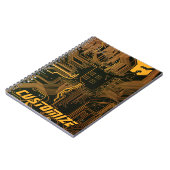 ギークアウトカスタムPCBオレンジ回路基板 ノートブック (左側)