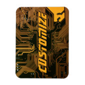 ギークアウトカスタムPCBオレンジ回路基板 マグネット (縦)