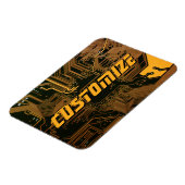 ギークアウトカスタムPCBオレンジ回路基板 マグネット (左側)