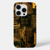 ギークアウトカスタムPCBオレンジ回路基板 Case-Mate iPhoneケース (裏面)