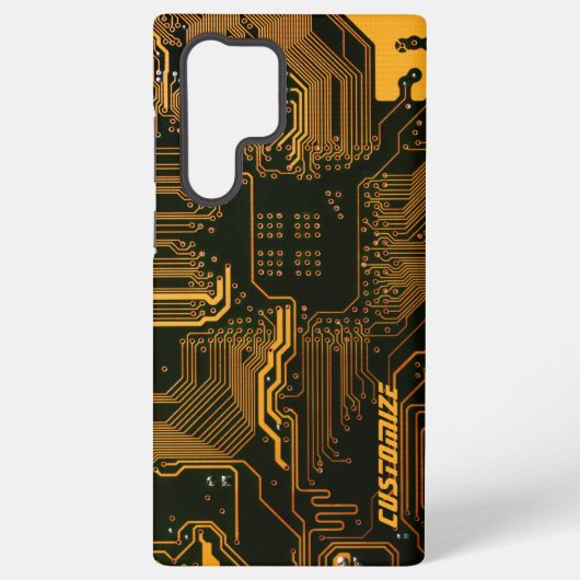 ギークアウトカスタムPCBオレンジ回路基板 SAMSUNG GALAXYケース (裏面)