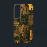 ギークアウトカスタムPCBオレンジ回路基板 SAMSUNG GALAXY S22ケース<br><div class="desc">PCB回路カスタムボードギーク用ギフトまたはおたく用ギフト。私たち全員のコンピュータおたくまたはギークのための1つ。このギークPCB電子回路カスタムボードでおたくを取り出す。プリント基板または電子回路基板のクローズアップ写真。</div>