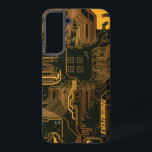 ギークアウトカスタムPCBオレンジ回路基板 SAMSUNG GALAXY S22 ケース<br><div class="desc">PCB回路カスタムボードギーク用ギフトまたはおたく用ギフト。私たち全員のコンピュータおたくまたはギークのための1つ。このギークPCB電子回路カスタムボードでおたくを取り出す。プリント基板または電子回路基板のクローズアップ写真。</div>