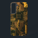 ギークアウトカスタムPCBオレンジ回路基板 SAMSUNG GALAXY S22 ケース<br><div class="desc">PCB回路カスタムボードギーク用ギフトまたはおたく用ギフト。私たち全員のコンピュータおたくまたはギークのための1つ。このギークPCB電子回路カスタムボードでおたくを取り出す。プリント基板または電子回路基板のクローズアップ写真。</div>