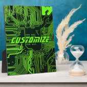 ギークアウトカスタムPCBグリーン電子回路基板 フォトプラーク (側面)