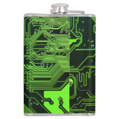 ギークアウトカスタムPCBグリーン電子回路基板 フラスク (裏面)