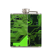 ギークアウトカスタムPCBグリーン電子回路基板 フラスク (裏面)