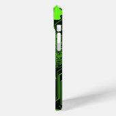 ギークアウトカスタムPCBグリーン電子回路基板 Case-Mate iPhoneケース (裏面 / 左)