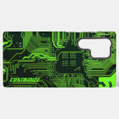 ギークアウトカスタムPCBグリーン電子回路基板 SAMSUNG GALAXYケース (裏面横)