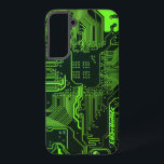 ギークアウトカスタムPCBグリーン電子回路基板 SAMSUNG GALAXY S22 ケース<br><div class="desc">PCB回路カスタムボードギーク用ギフトまたはおたく用ギフト。私たち全員のコンピュータおたくまたはギークのための1つ。このギークPCB電子回路カスタムボードでおたくを取り出す。プリント基板または電子回路基板のクローズアップ写真。</div>