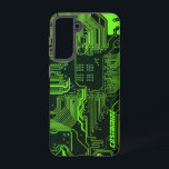 ギークアウトカスタムPCBグリーン電子回路基板 SAMSUNG GALAXY S21ケース<br><div class="desc">PCB回路カスタムボードギーク用ギフトまたはおたく用ギフト。私たち全員のコンピュータおたくまたはギークのための1つ。このギークPCB電子回路カスタムボードでおたくを取り出す。プリント基板または電子回路基板のクローズアップ写真。</div>