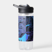 ギークアウトカスタムPCB青色電子回路基板 ウォーターボトル (右面)