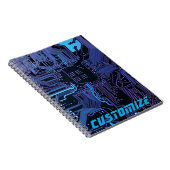 ギークアウトカスタムPCB青色電子回路基板 ノートブック (右側)