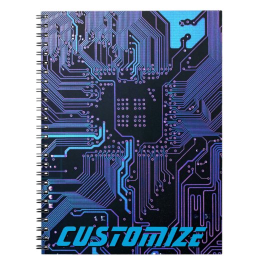 ギークアウトカスタムPCB青色電子回路基板 ノートブック (正面)