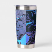 ギークアウトカスタムPCB青色電子回路基板 保温保冷タンブラー (右面)