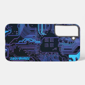 ギークアウトカスタムPCB青色電子回路基板 SAMSUNG GALAXYケース (裏面横)