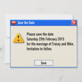 ギークエラーメッセージ日付の保存招待状 セーブザデート