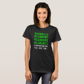ギークコンピュータバイナリコードソフトウェア開発者 Tシャツ (正面フル)