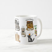 ギークサイエンス猫。発見。物理、化学 コーヒーマグカップ (正面右)