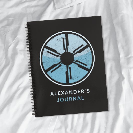 ギークサイファイ動揺して未来的宇宙ブルーグラデーション ノートブック