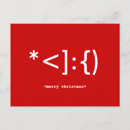 ギークサンタ絵文字クリスマスポストカード シーズンポストカード