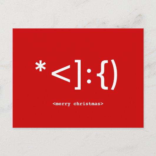 ギークサンタ絵文字クリスマスポストカード シーズンポストカード (正面)