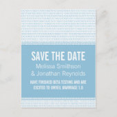 ギークシック日付ポストカードを保存する青 案内ポストカード (正面)