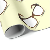 ギークシック眼鏡パターンデザイン ラッピングペーパー (ロールコーナー)