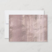 ギークシ結婚ック |銅バラ金ゴールド光沢 出欠カード (裏面)