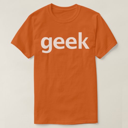 ギークタイポグラフィホワイト文字 Tシャツ (デザイン正面)