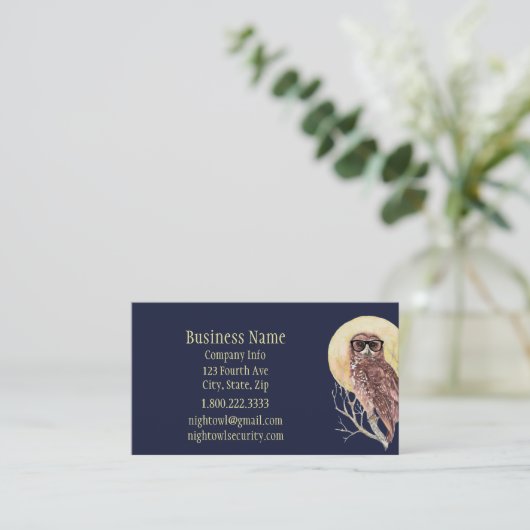 ギークナイトフクロウ(眼鏡) 名刺 (スタンド正面)
