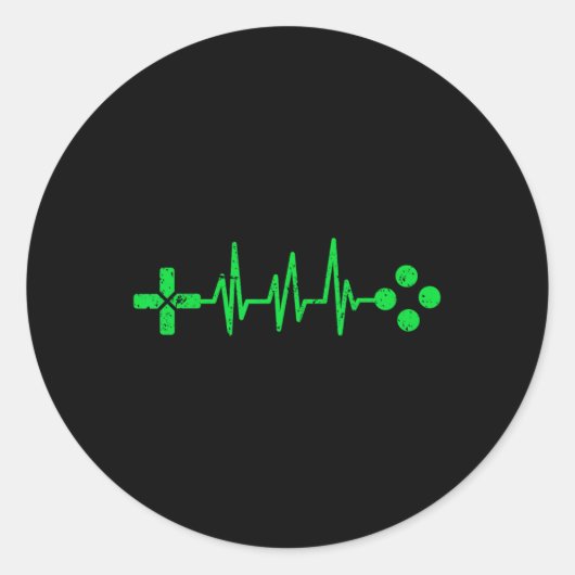 ギークハートビートゲーム ラウンドシール (正面)