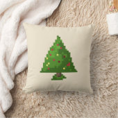 ギークピクセル8ビットクリスマスツリー クッション (ブランケット)