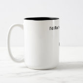 ギークマグ – 私はむしろコーディングしている ツートーンマグカップ (左)