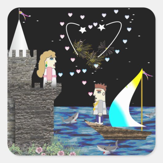 ギークラブオールドゲームスクールカスタム スクエアシール (正面)