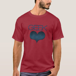 ギークラブ(ハート)メンズダークティー、ダークブルー Tシャツ