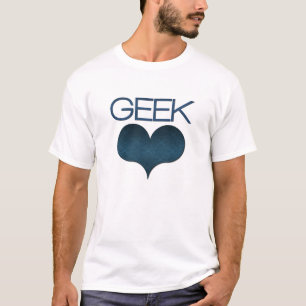 ギークラブ(ハート)ライトメンズティー、ダークブルー Tシャツ