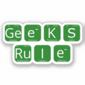 ギークルールの期間表のスローガン シール (正面)