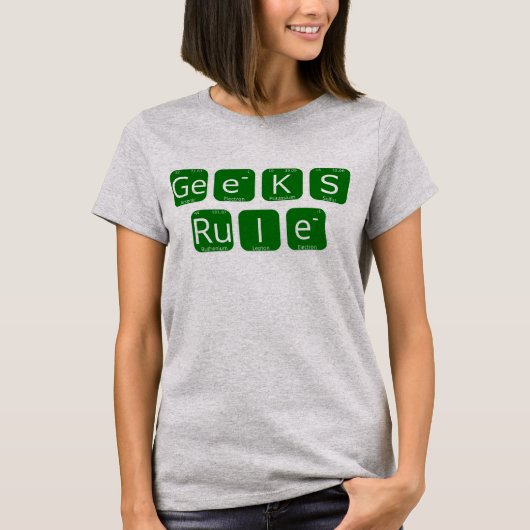 ギークルールの期間表のスローガン Tシャツ (正面)